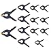 Produktbild Bligo 13 Stück Klemmzwingen Set - 7 x 2-Zoll-Klemmen, 4 x 3-Zoll-Klemmen, 2 x 4-2/1-Zoll-Klemmen, Nylon Federklemmen Leimzwingen, Greenscreen Federzwingen Hintergrund Klemmen für Fotos, Muslin
