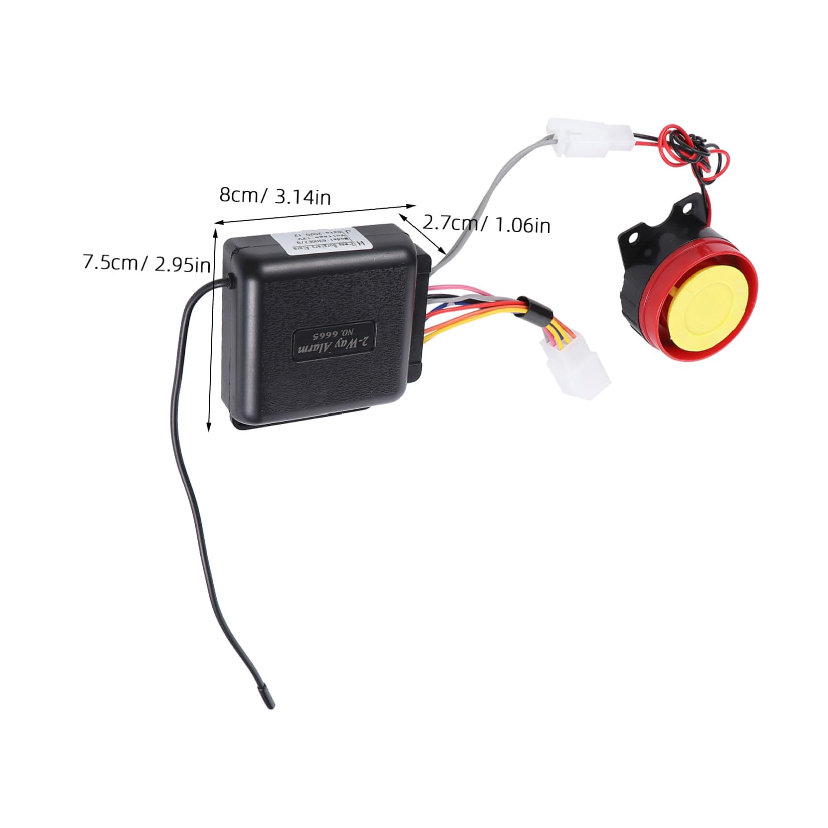 iplusmile Dispositif de Sécurité pour Moto, Alarme Antivol Deux Voies, Abs et Cuivre, Alarme Vibrante, Large Portée de Réception, pour Moto, Usage Extérieur
