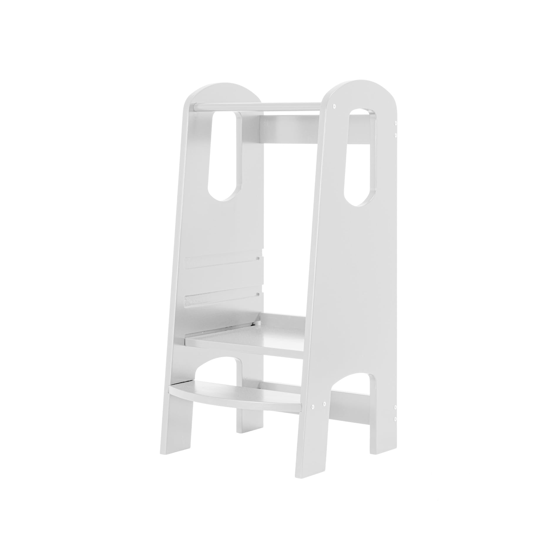 Rebecca Mobili Torre Montessori, Torre de Aprendizaje, MDF, Blanco, Adecuada de 18 a 36 Meses, Ajustable en 3 Posiciones, Robusta - Medidas AxAnxFon: 86 x 41 x 38 cm - Art. RE7127