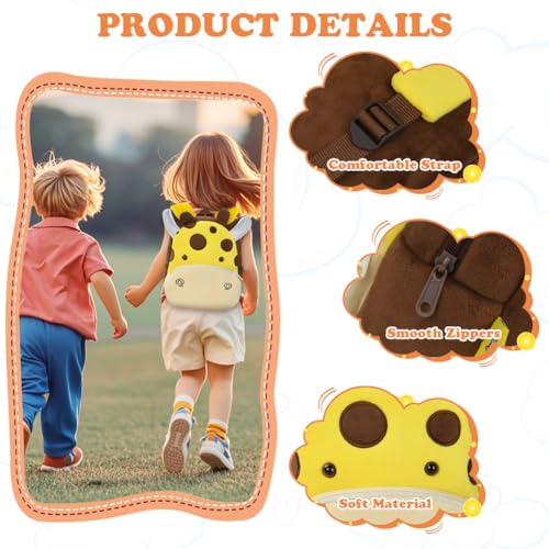 Aomig Plüsch Rucksack Kindergartenrucksack Kleinkind Rucksack Kindergarten Schultasche für Jungen Mädchen Kinder Tierischer Kinderrucksack Tier Cartoon Mini Tasche Kinder Rucksack 2-6 Jahre (Giraffe)