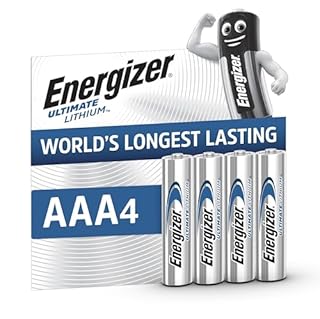 Energizer Ultimate Lithium AAA (Confezione da 4) Pile 1,5V - Le batterie AAA di più lunga durata al mondo - 25 anni di conservazione - 100% imballaggio riciclabile privo di plastica