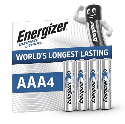 Energizer Ultimate Lithium - Piles AAA (Lot de 4) - LR03- La Pile AAA Qui Dure Le Plus Longtemps au Monde - Longue durée - Emballage 100% Recyclable -...