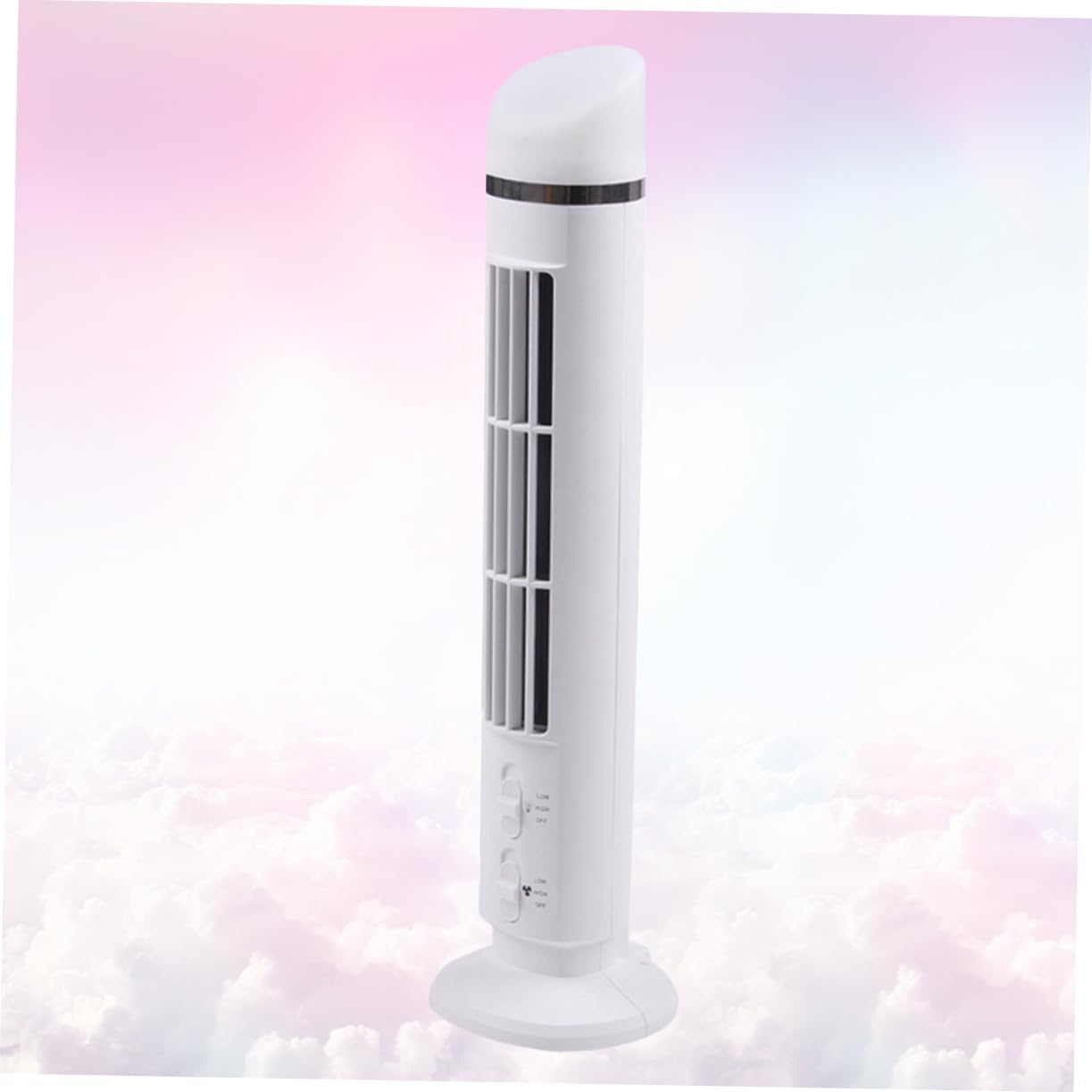 DOITOOL Usb Mini Cooling Silent Desk Fan for Home Office Multi-function Bladeless Tower Design Compact Accessory White