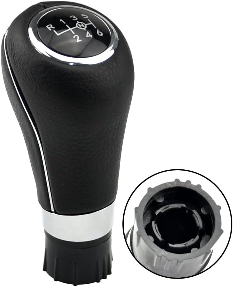 Gear Shift Knob Head Gear Cover Shift Lever Stick Compatible with Be-nz W203 S203 CL203 W209 W204 C204 C63 C300 C250 W207 A207 W212-6 Speed Upon-Black Big Hole