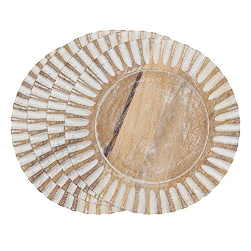 Platos Decorativos de Madera Mango Set x4 miniatura 3