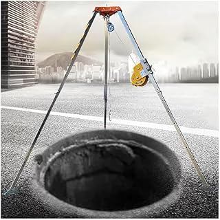 Generico Emergency Rescue Tripod Kit - Fällbara ben för säkerhet i trånga utrymmen som gallerier, avlopp och kanaler - Viktig räddningsutrustning för räddningspersonal och