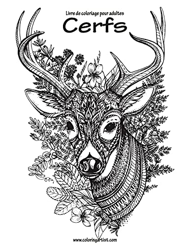 Livre de coloriage pour adultes Cerfs 1 (French Edition)