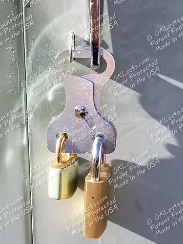 Image of Gate Keeper GM ELEC01 Multi User Shared Access Locking System, 2 Padlock Capacity Low Profile Hasp for Gates and Electrical Panels, Weather Resistant Steel, Industrial Grade Security, Made in USA