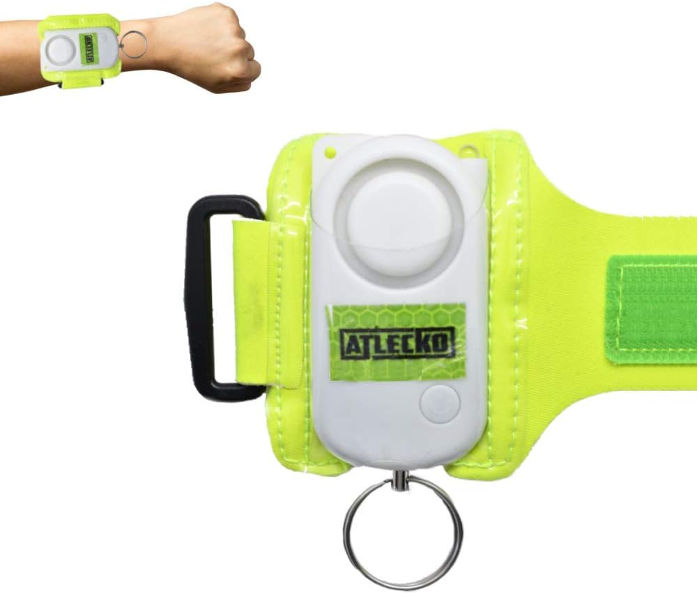 Atlecko Personal Safety Alarm 140DB Runners, Men, Women, Kids, Elderly - Loud Siren Sound +300M Emergency, Self-Defence, Security, Panic, Attack for Running, Walking, Cycling - High Visibility