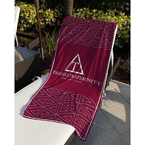 Greeklife.store Triangle Fraternity Beach Towel Rectangle (30”X60”) Oversized,Super Absorbent Sand Free Thick Large Pool Towel (Triangle Fraternity) #TOP3