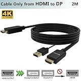 【Todo en Uno, No Necesita Otro Cable】El adaptador HDMI a DP activo le permite conectar una fuente de video habilitada para HDMI, como computadora portátil, PC, dispositivos Apple, reproductor de Blu-ray, cámara, PS3, PS4, Nintendo Switch, XBOX, consola de videojuegos a un TV DisplayPort, monitor o proyector.