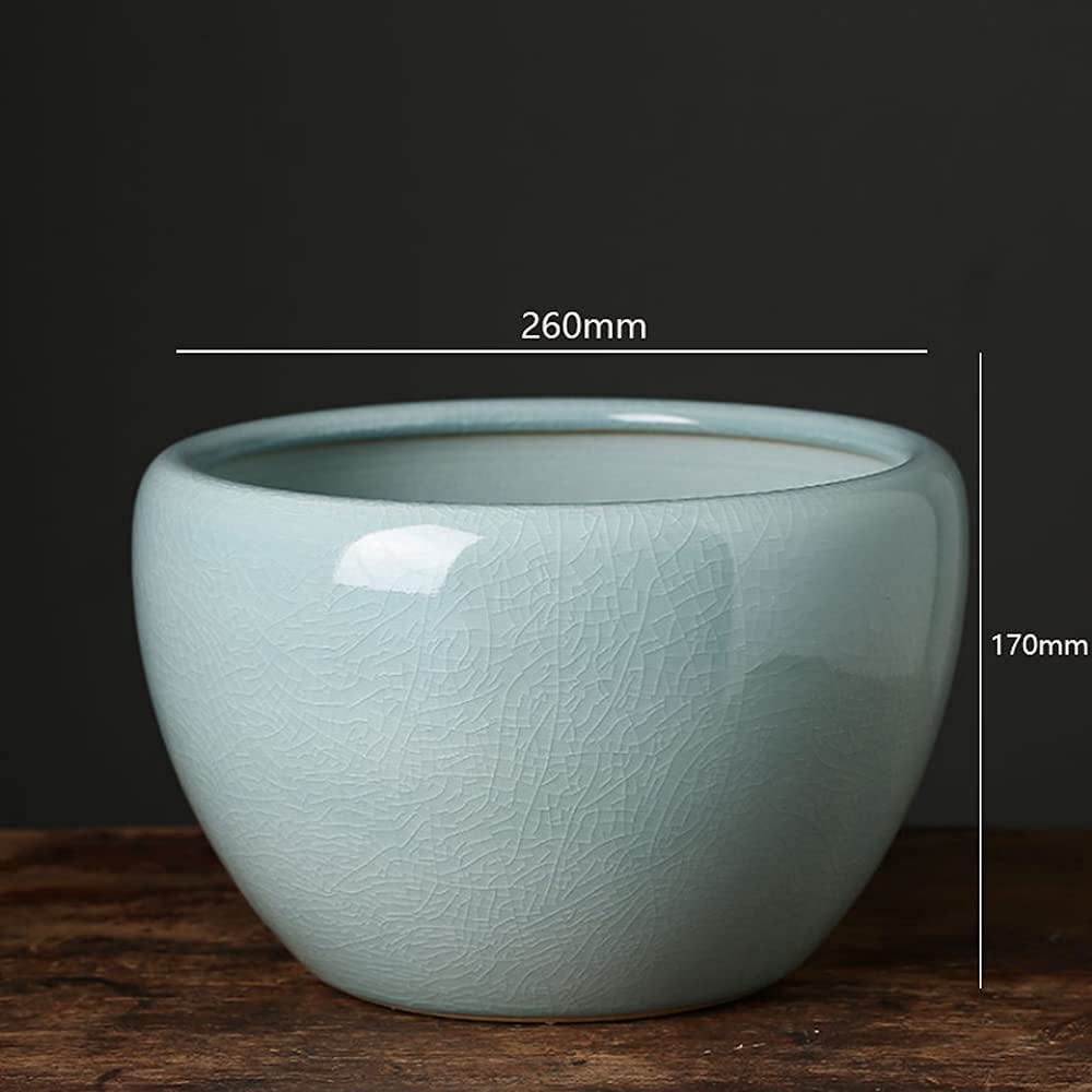 Duża popękana lodem doniczka ceramiczna Jingdezhen ceramiczne akwarium salon balkon na zewnątrz osobowość zielona doniczka dom balkon kryty zielona doniczka nieporowata miska