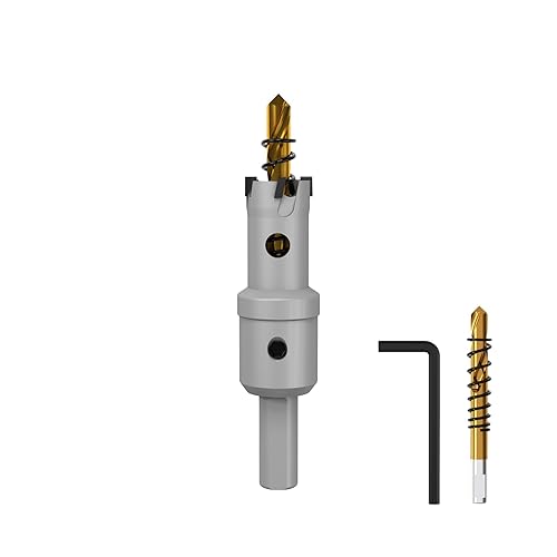 Miniatura 8 de METOTY Juego de brocas de sierra con punta de carburo de tungsteno de alta calidad con 2 brocas piloto chapadas en titanio, cortador resistente para