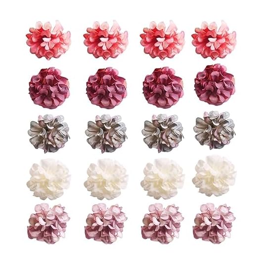 HOMSFOU 50 Piezas De Boda Flor Artificial Decoración De La Boda Mano Decoración Artificial Flor De Hortensia Hortensias Artificiales Guirnalda Decoración De Hortensia Decoración Retro