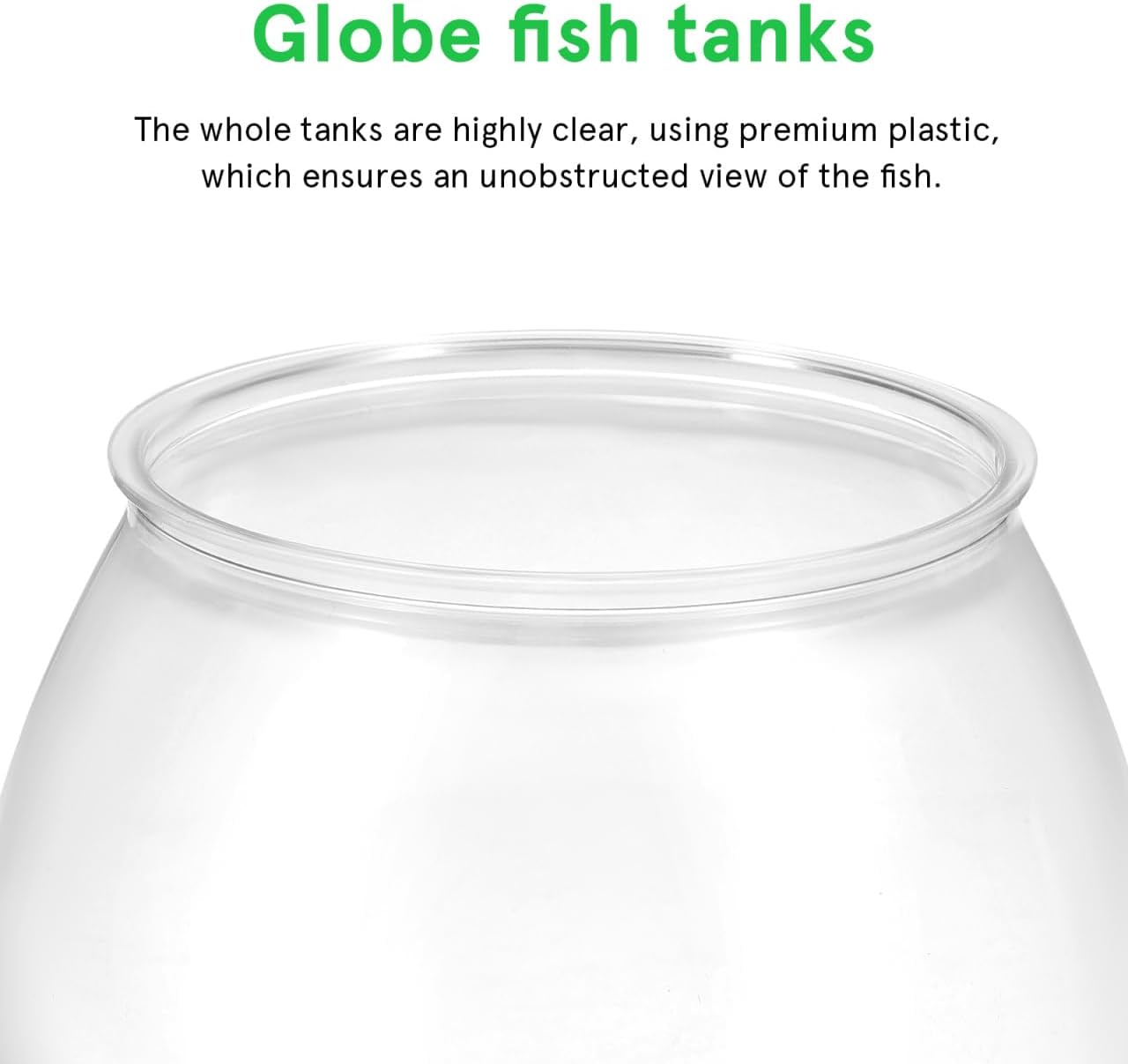 2pcs Clear Plastic Fish Bowl Tanks Round Fish Tanks for Goldfish Decorative Vases for Centerpieces Compact Desktop Aquarium for Hydroponics and Floral Arrangements
