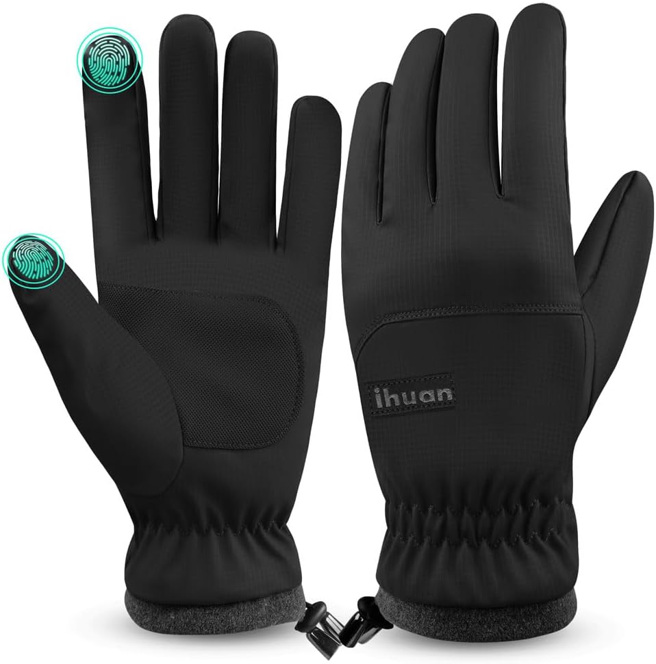 ihuan Winter Waterproof Ski Gloves Men Women, Snow Warm Cycling Cold Weather, Driving Biking Running ihuan Winter Waterproof Ski Gloves Men Women, Snow Warm Cycling Cold Weather, Driving Biking Running