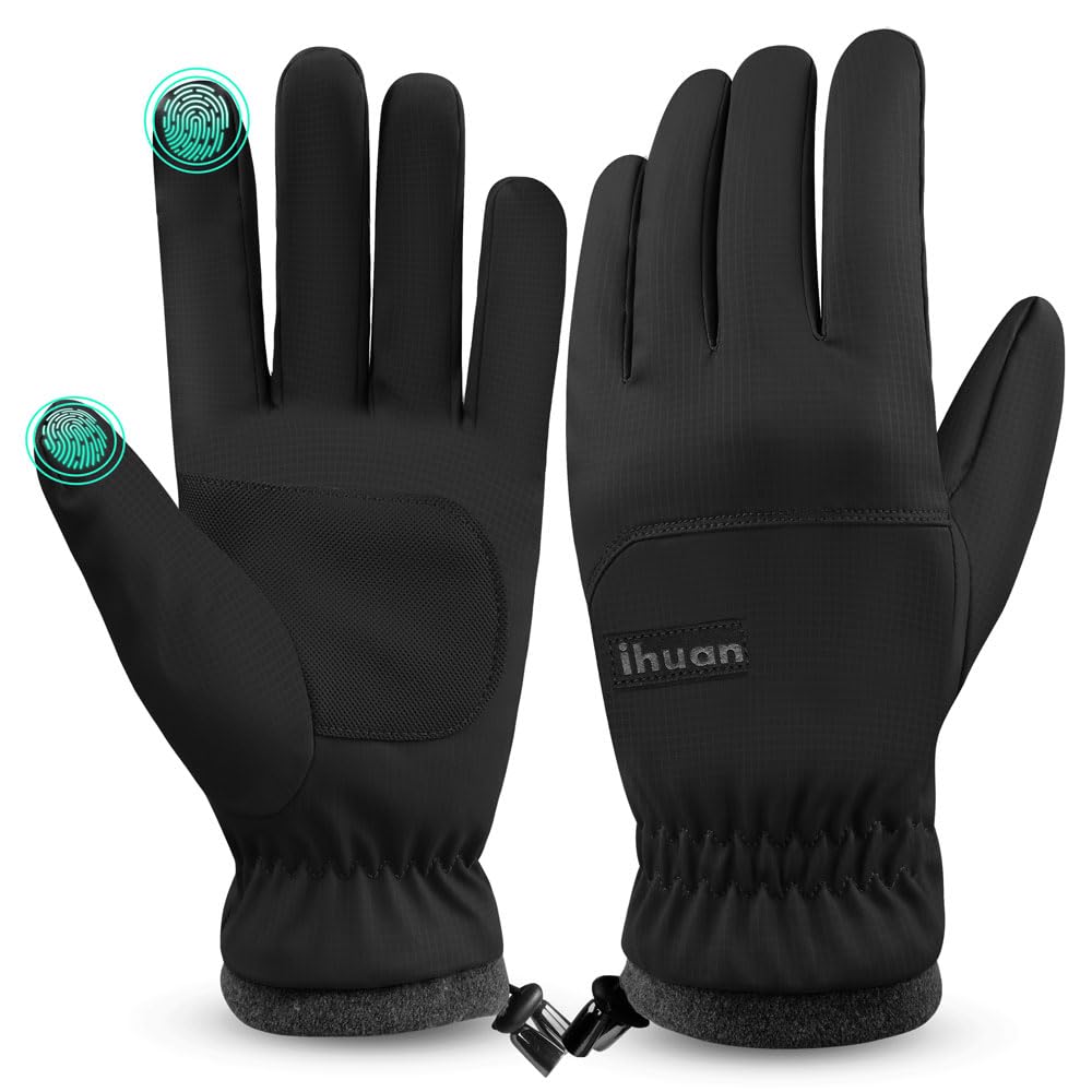 ihuanWinter Waterproof Ski Gloves Men Women, Snow Warm Cycling Cold Weather, Driving Biking Running