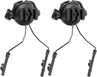 1Pair Tacticals Helmet Airsoft Headset Holder Fast Helmets Rails Adapter Set for 19-21mm Adjustable Bracket Headset Helmet Adapter - HISYI