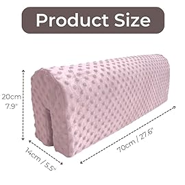 Wonder Space Toddlers\' Bed Rail Bumpers Protecter - Children\'s Bed Guardrail Padding - Anti-Collision | Increased Height | Fall Prevention - Easy InstallEnhanced Safety Mostly Fit (2.3ft, Pink)