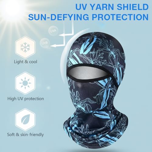 Image of Proberos 2 Pcs Ice Silk Face Mask Balaklava for Men Bike Riding & Biker Head Cover, Outdoor UV Protection Face Mask, Stretchy Breathable Quick-Dry Face Cover for Bike Riding & Outdoor Sports