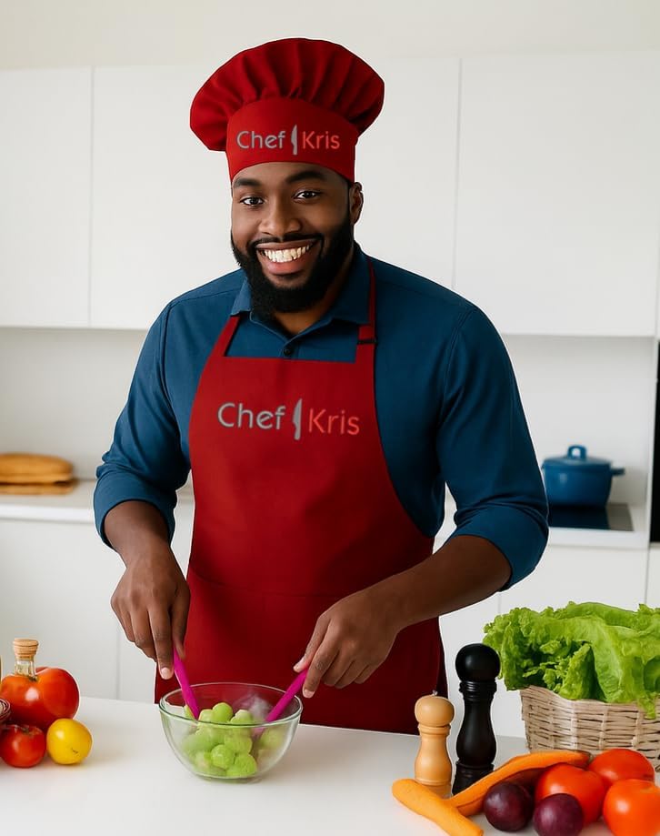 Custom Personalized Embroidered Chef Hat – Adjustable Velcro Back - Baker, Kitchen, Cooking, Chef Hat - Image 2