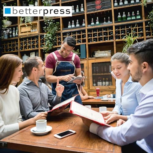 Betterpress® Marmorpapier Gastropapier DIN A5, 120 g/m², 60 Blatt beidseitig marmoriert - Briefpapier chamois Gastronomie Speisekarten Papier zum bedrucken