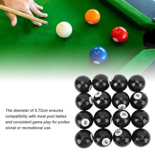 Keenso 8 esferas, bolas de bilhar de resina premium, redondeza, resistência a impactos e arranhões,