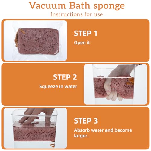 Ymapinc Body Sponge for Shower, 2 Pcs Large Size Exfoliating Bath Sponges for Bathroom Soft Loofah Sponge Scrubber Body Cleaning Accessories for Men Women (Gray Red-Brown) - Image 6