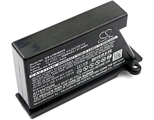 Eotdoo Batterie de rechange pour LG VR 1129 RB, VR 1229 B, VR 5902 LVM, VR 5912 LV, VR 5940 L, VR 5942 L, VR 5943 L, Numéro de pièce : EAC60766108, EAC60766109, EAC607661109, EAC607661109. , EAC600