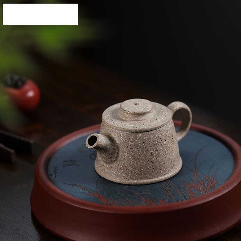 Teiere Teiera in Argilla Viola da 80 ml Teiera Fatta a Mano Minerale Grezzo Sabbia Grossa Giada Bianca Segmento Fango Bollitore Colino Zisha Teaset Teiera