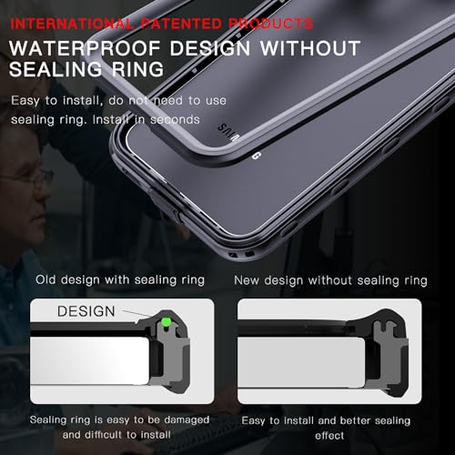 AMILIFECASES for Samsung Galaxy A37/A36 5G Case, IP68 Waterproof Shockproof Case, [Built-in Screen Protector] Military Dropproof Full Body Heavy Duty Rugged Phone Case for A37/A36 5G - Black/Clear by AMILIFECASES - Used condition - Image 6