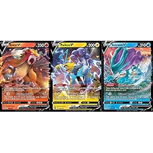 Suicune V – Entei V – Raikou V – Pokemon Legendary Card Lot – Evolving Skies – Brilliant Stars 031/203-022/172-048/172