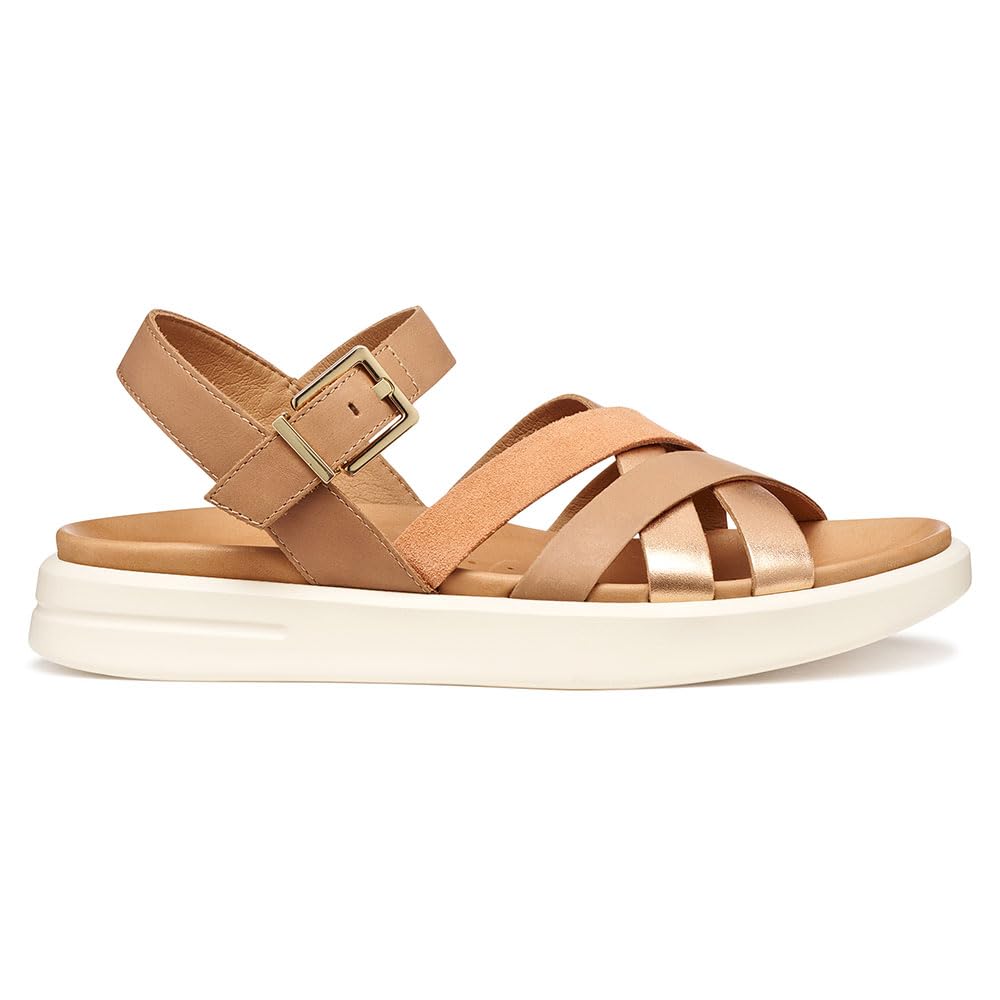 Geox D Xand 2s B, Sandali con Zeppa Donna