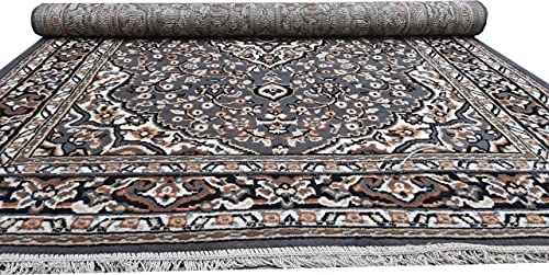 Image of Sifa Carpet Floral Design Acrylic Carpet for Living Room- 6x8 Feet (180x230CM Grey Color)