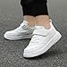 Imagen de Dhinash Zapatillas Deportivas Sin Cordones para Niños Zapatillas Casual Zapatos para Uniformes de Escuela Calzados para Correr en Asfalto Exterior Interior Zapatos de Running Blanco Talla 34