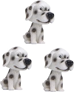 Abaodam 3 Peças Acenando Para Cachorro Enfeite De Interior De Carro Acessórios De Carro Cabeça De Balanço Enfeites De Carro De Cachorro Figuras Bobblehead Enfeites De Cachorro Cão