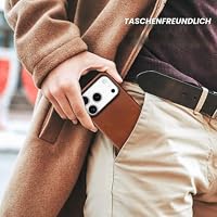 SHIELDON Lederhülle für iPhone 18 Pro/iPhone 17 Pro 6,3", Retro Braun – Ansicht 8