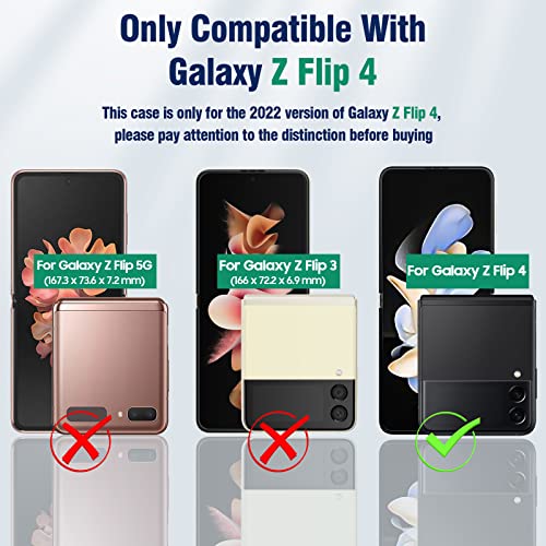 Vizvera For Samsung Galaxy Z Flip 4 Clear Case, Transparent Phone Case Shockproof Protection Anti-Scratch Phone Case For Galaxy Z Flip 4 5G (2022)-Clear #TOP6