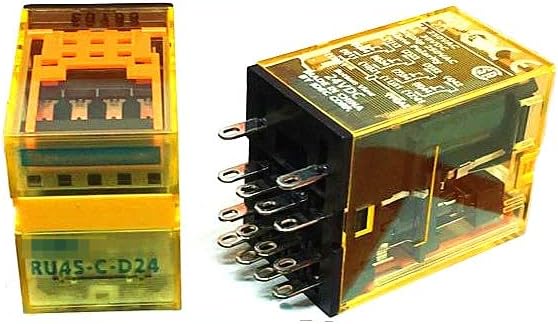 2PC RU4S-C-D24 RU45-C-DC24V relay relay 4 on 4 off belt lamp DC24V