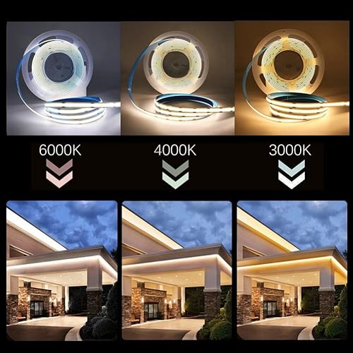 Tira LED COB USB 5V 320 LEDs/m 1 Metro Blanco Cálido miniatura 7