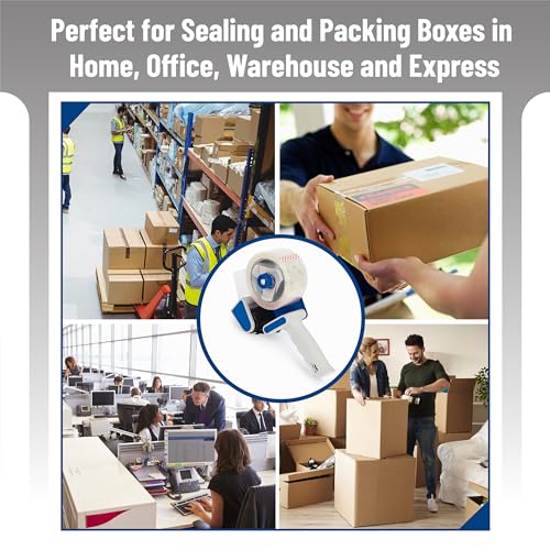 Mr. Pen - pistola dispensadora de fita de embalagem de 2 polegadas, 2 pacotes com 2 rolos de fita, f