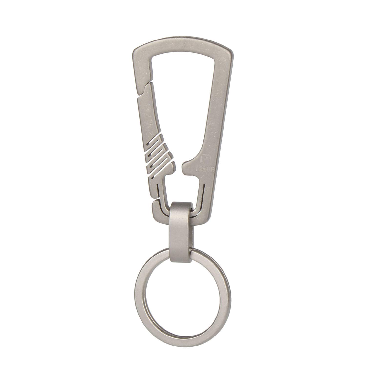 TISUR Mini Titanium Keychain Carabiner Clip Kit, Anti-Lost Quick Release Hook for Everyday Carry Keyring Customization