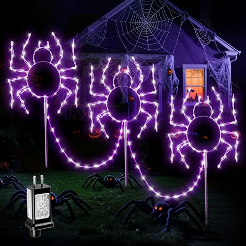 Luces decorativas Halloween araña 3 unidades