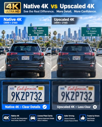 4K Dash Cam Front and Rear,Native 4K HDR STARVIS 2 Sensor Night Vision - image 2