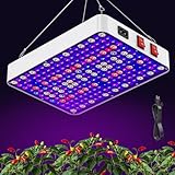 LED Grow Lights for Seed Starting Vegetables Bloom, UV-IR Included Hanging Full Spectrum Grow Lights for Indoor Hydroponic Plants Greenhouse Growing Lamps Veg Bloom Daul Mode