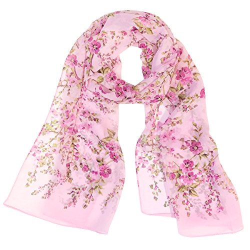 allydrew Fashionable Floral Nature Chiffon Long Scarf