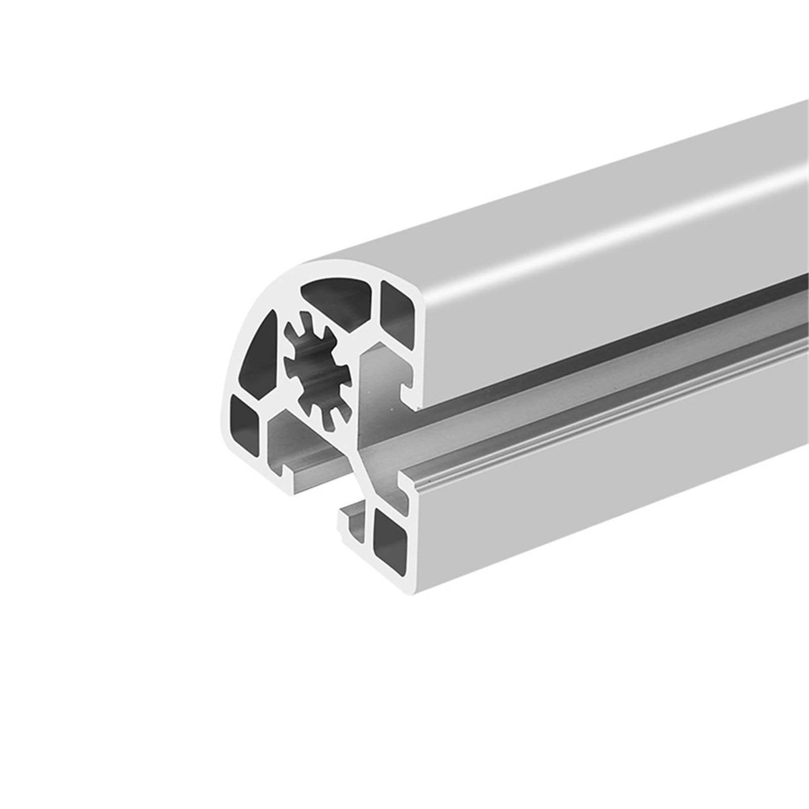 Perfil de aluminio de arco 4545R con ranura de 10,2 mm y marco de extrusión curvado de 45 x 45 mm for marcos de equipos, barandillas de máquinas y estanterías for flores. Borde