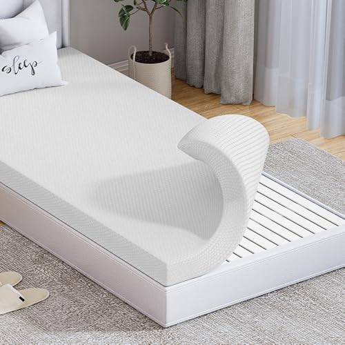 مرتبة مفردة من اسفنج ميموري فوم من جويدري، مرتبة سرير عالية الكثافة جيدة التهوية، مع غطاء مانع للانزلاق قابل للازالة والغسل (190 × 90 × 10)