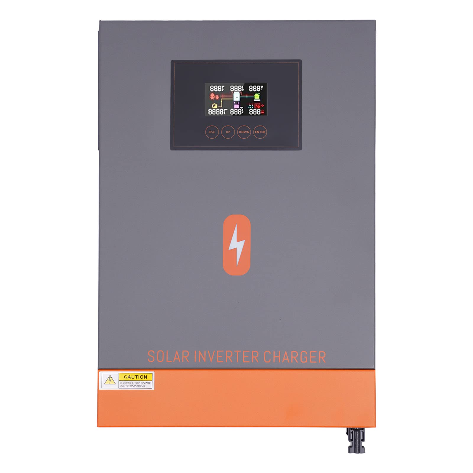 Hybrydowy falownik 24 v 4500 w/30 V 6500 w/48 V 10200 W z ekranem dotykowym ładowarka solarna z ładowarką, sieć priorytetowa, solarny regulator ładowania (24 V 4500 w)
