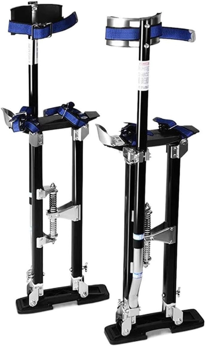 Adjustable Aluminum Stilts 48"- 64" Lifts Tool Drywall Plastering Stilts Professional Work Stilts for Painters Ceiling Builders